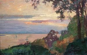 The View Of The River Elbe From 'teufelsbruck' by Gustav Marx