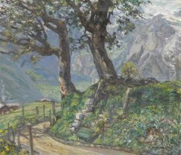 Landscape With Two Large Trees - view 1