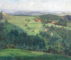 A Hilly Landscape by Alfred Marxer