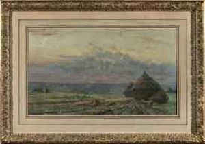Paysage Aux Meules De Foin by Antoine Marzo