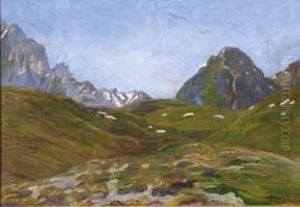 La Torre Verde Sopra Davos by Giuseppe Mascarini