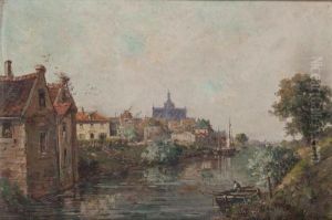 Bord De Riviere by Gustave Mascart