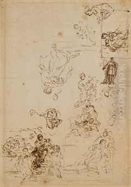 Diverses Etudes Dont La Mort De La Vierge, Et La Vierge Etl'enfant - view 1
