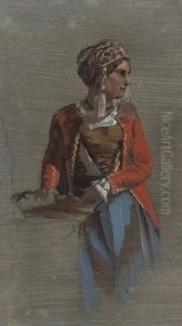 A Roman Peasant Girl by George Hemming Mason