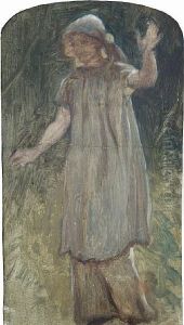 Study For 'the Harvest Moon' by George Hemming Mason