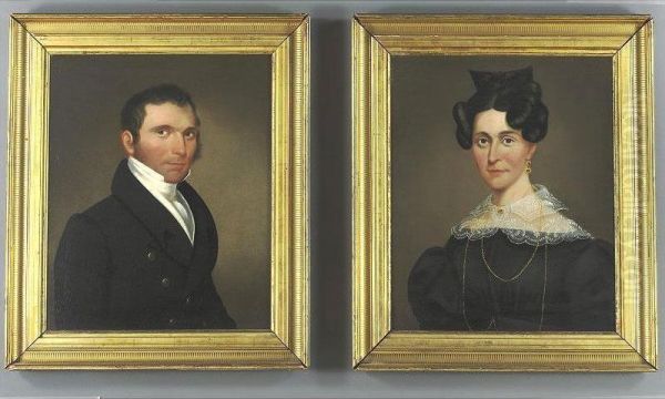 A Pair Of Portraits: Lydia Bigley Of Newport, Rhode Island And Her Husband - view 1