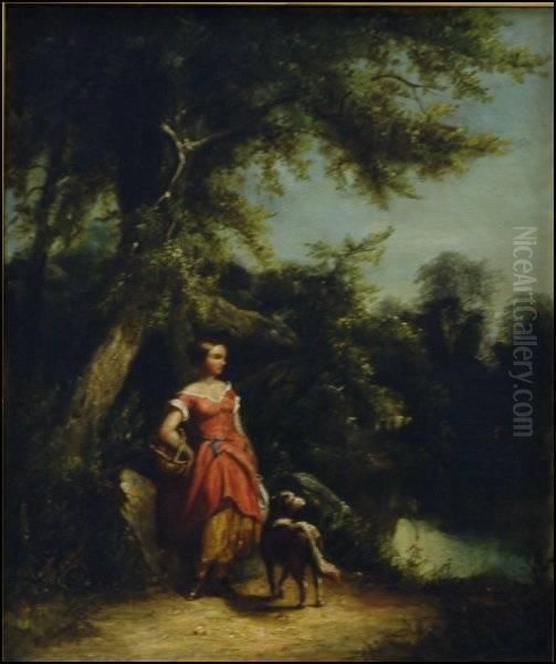 Woman And Dog B - view 1
