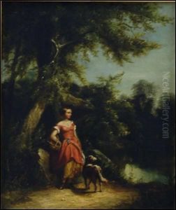 Woman And Dog B by William Sanford Mason
