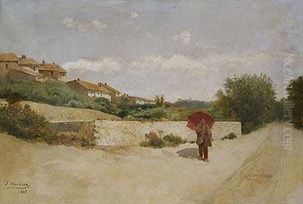Campesino Con Sombrilla - view 1