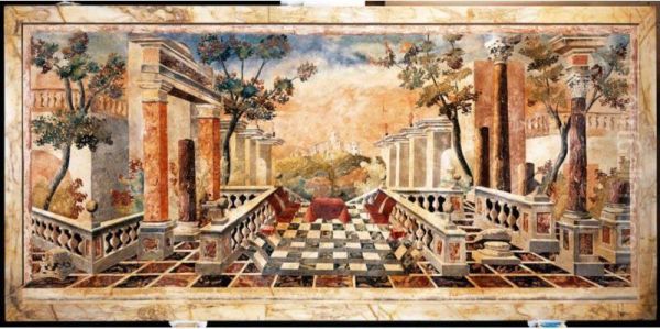 [a Rare Emilian Scagliola, Top Attributed To Ferdinando Massa, Carpi, 17th Century; Restored And On A Later Marble Top And With A Wood Table In 18th Century Style] - view 1