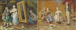 Due Scene Galanti by Pompeo Massini