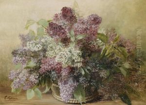 A Basket Of Lilac by Carl Massmann