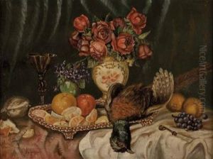 Stillleben Mit
 Blumen, Fruchten Und Fasan