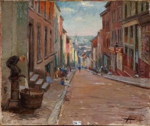 "rue De Liege Animee" by Edouard Masson