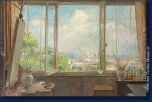Vue De Paris Depuis L'atelier by Edouard Masson