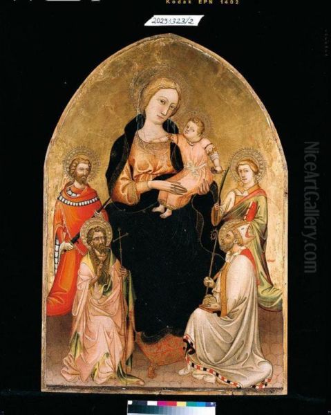 The Madonna And Child With Saints John The Baptist, Nicholas Of Bari, Martin Of Tours And Stephen(?) - view 1