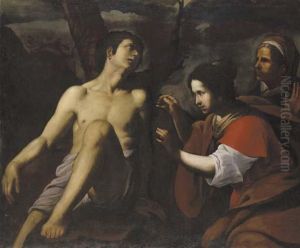 Saint Sebastian Tended By Saint Irene by Master Of Fontanarosa
