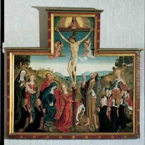 Die Kreuzigung Christi by Master Of Heiligen Sippe