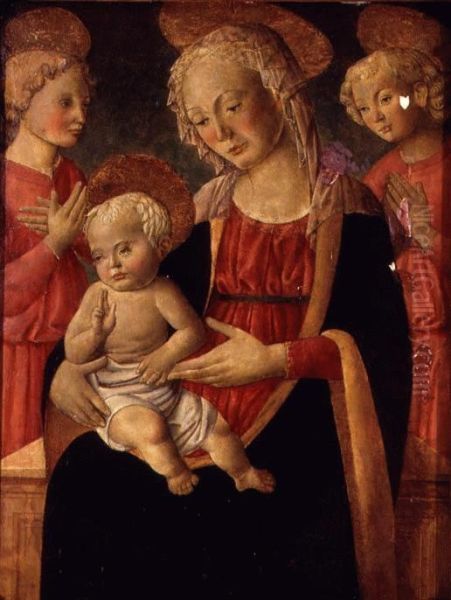 Madonna And Child With Two Angels - view 1