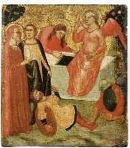 Le Marie Al Sepolcro Di Cristo by Master Of San Polo In Chianti