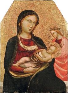 Madonna Col Bimbo E Santa Coronata by Master Of Sant'Ivo