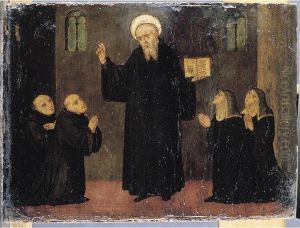 Saint Benedict With Maurus, Plaudus, Scolastica And Flavia