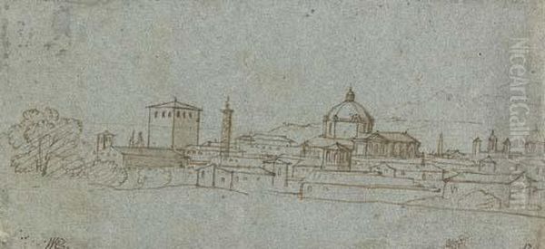 An Imaginary View Of Rome With The Gesu And Trajan's Column - view 1