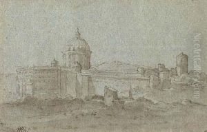 The Vatican From The North East by Master Of The Blue Landscapes