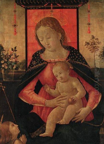 The Madonna And Child Enthroned With A Kneeling Angel - view 1