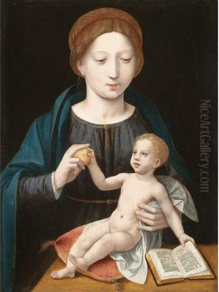 The Virgin And Child With An Apple And An Open Book - view 1