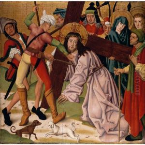 The Road To Calvary by Master Of The Gebweiler Altar Wings