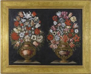 Natura Morta Costituita Da Due Vasi Difiori by Master Of The Grotesque Vases