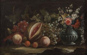 Natura Morta Con Fiori E Frutta