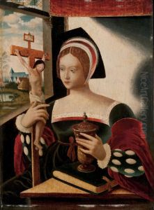 Marie-madeleine by Master Of The Half-Length Figures