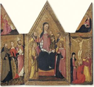 The Madonna And Child Enthroned With Saints Barbara, Paul