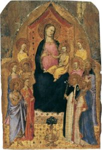 The Madonna And Child Enthroned With Saints John The Baptist, Onophrius, Anthony Of Padua, A Bishop Saint The Madonna And Child Enthroned With Saints John The Baptist, Onophrius, Anthony Of Padua, A Bishop Saint