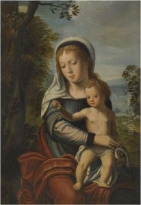 The Virgin And Child In A Landscape by Italian Unknown Master