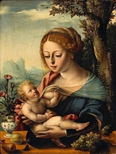 The Madonna Nursing The Christ Child by Italian Unknown Master