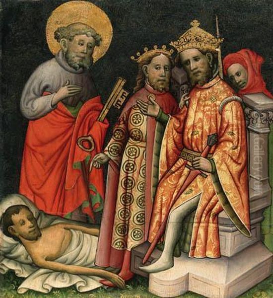 Saint Peter Reviving A Dead Man; The Death Of Simon Magus; Thebaptism Of The Apostle Paul - view 1