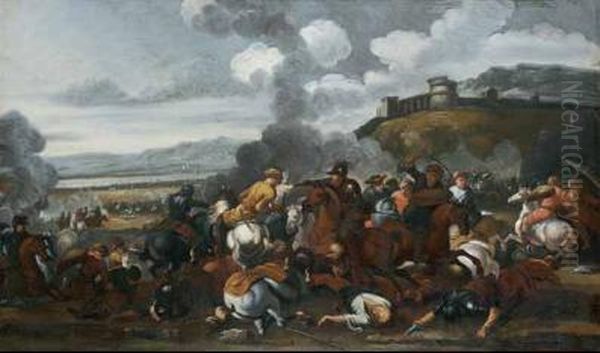 Battaglia Tra Turchi E Cristiani Davanti A Un Castello - view 1