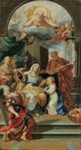 Die Erziehung Mariens. by Agostino Masucco Masucci