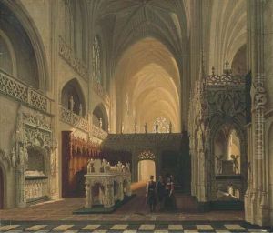 L'interieur De L'eglise De Brou Dans L'ain by Joseph Maswiens