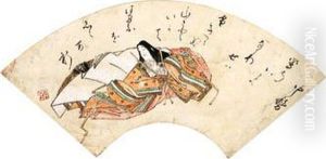 The Heian-period Poet Nakatsukasa by Iwasa Matabei