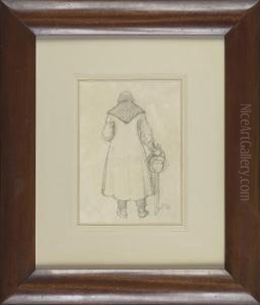 Figure Of A Man In A Cloak Flanged - view 1