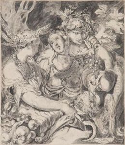 Ceres With Allegorical Figures by Jacob Matham