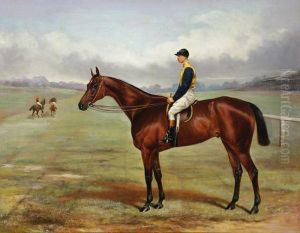 Portrait Of 'fieldmarshall' With Jockey Up Mr. Crawley, Owner Mr. Ustous Loder