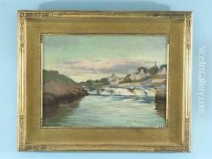 River Scene by Frank Convers Mathewson