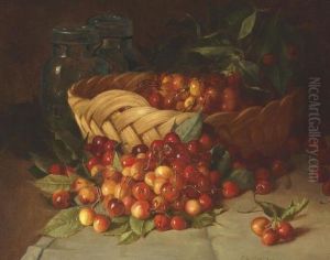 Cherries With Basket by Frank Convers Mathewson