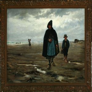 Woman And Boy On The Beach
