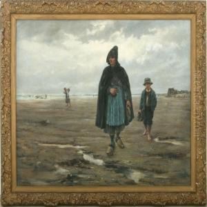 Woman And Boy On Thebeach
